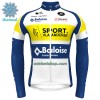 Wielershirt 2022 Sport Vlaanderen-Baloise Winter Thermal Fleece - Geel Blauw Wit